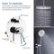 Kibi Circular Pressure Balanced Ceiling Mounted 2-Function Shower System with Rough In Valve- Chrome KSF408CH - alternate 8